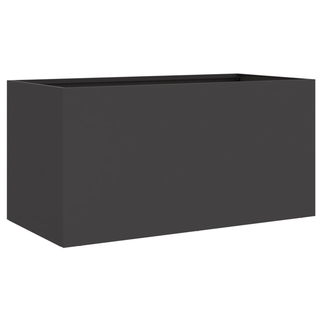 vidaXL Donica, czarna, 62x30x29 cm, stal