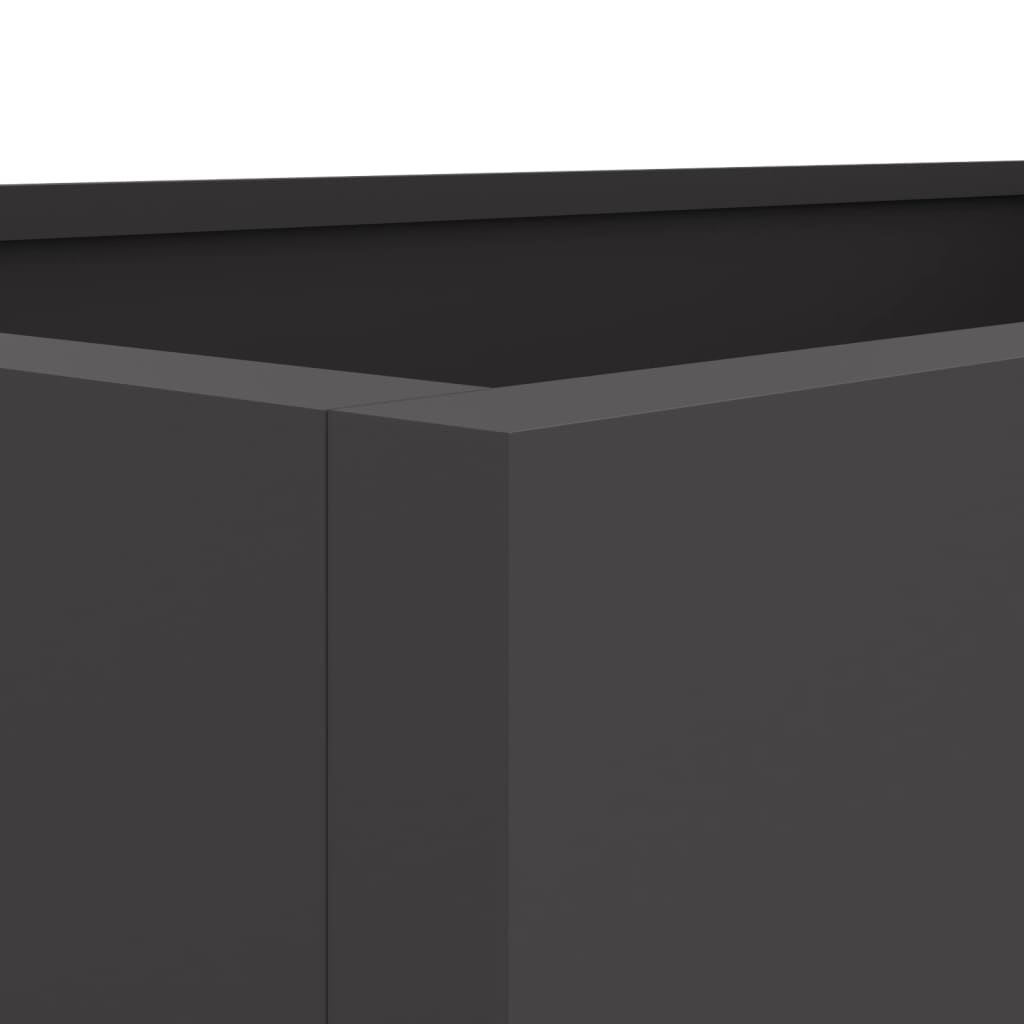 vidaXL Donica, czarna, 62x30x29 cm, stal