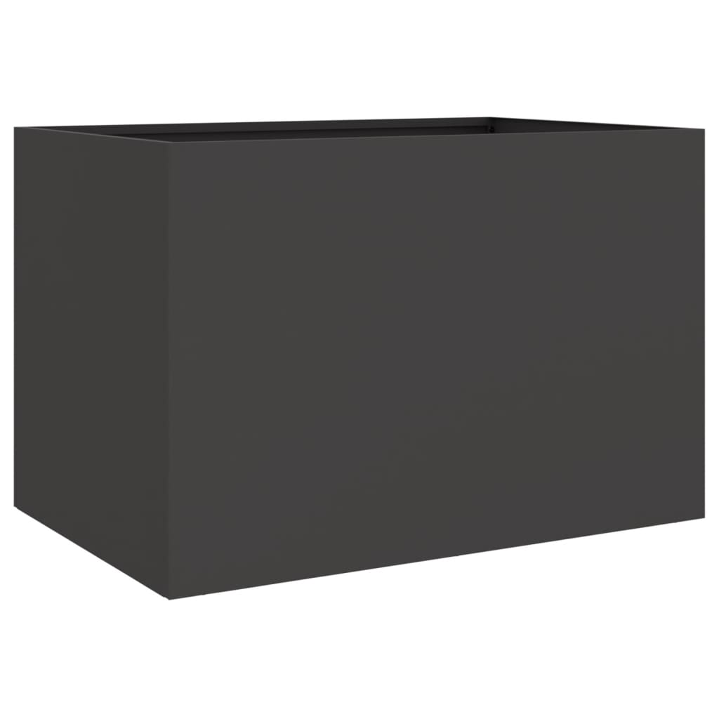 vidaXL Donica, czarna, 62x40x39 cm, stal