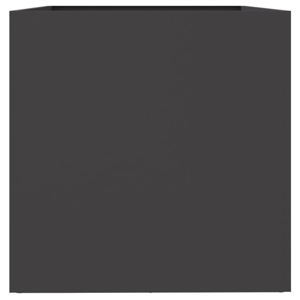 vidaXL Donica, czarna, 62x40x39 cm, stal