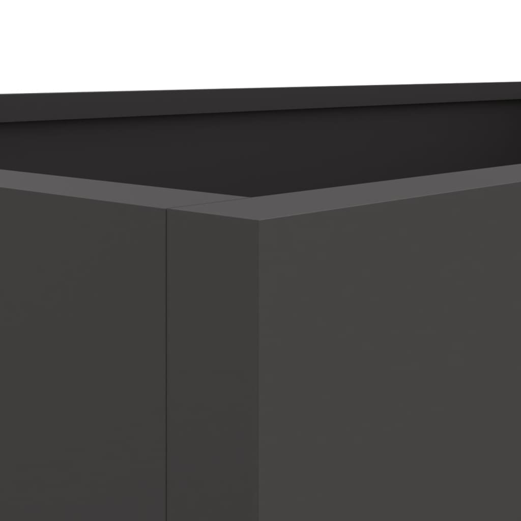 vidaXL Donica, czarna, 62x40x39 cm, stal