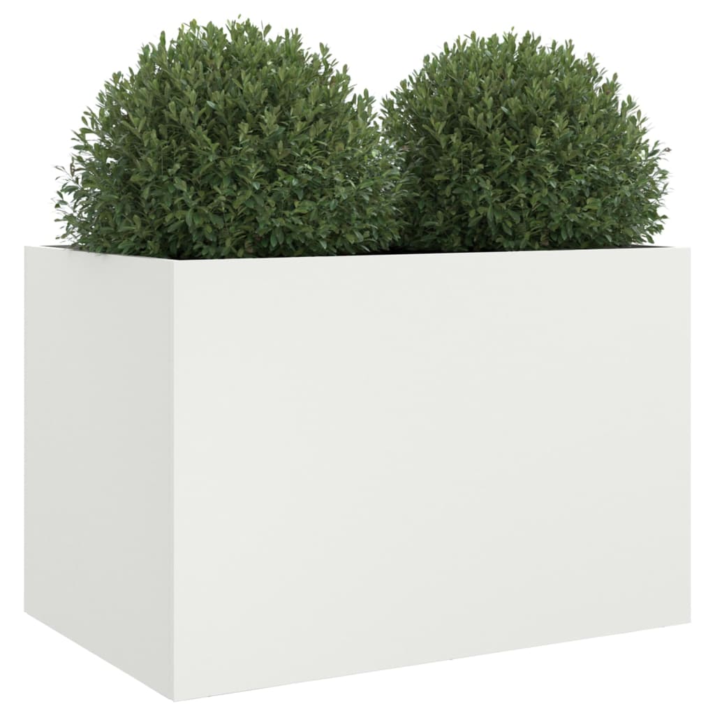 vidaXL Donica, biała, 62x40x39 cm, stal