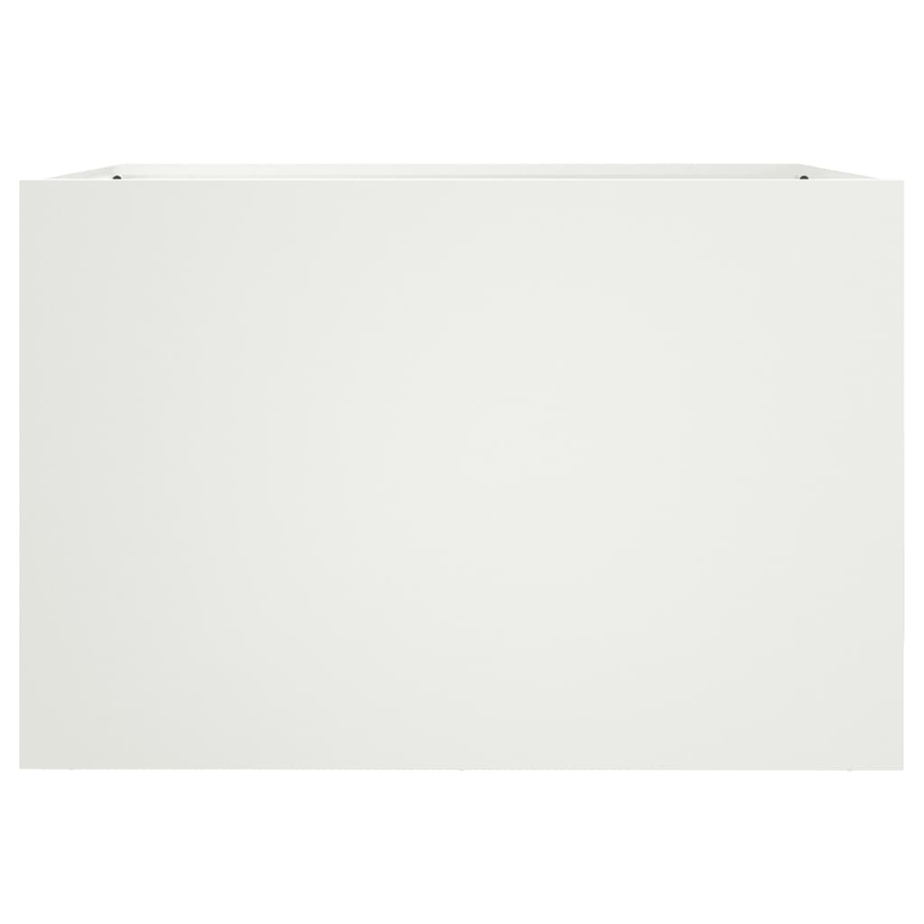 vidaXL Donica, biała, 62x40x39 cm, stal