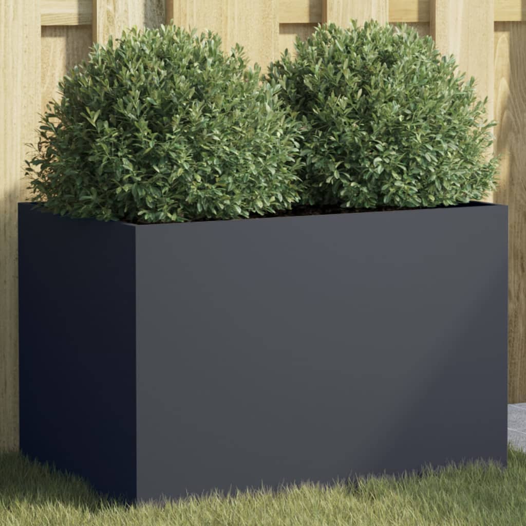 vidaXL Donica, antracytowa, 62x40x39 cm, stal