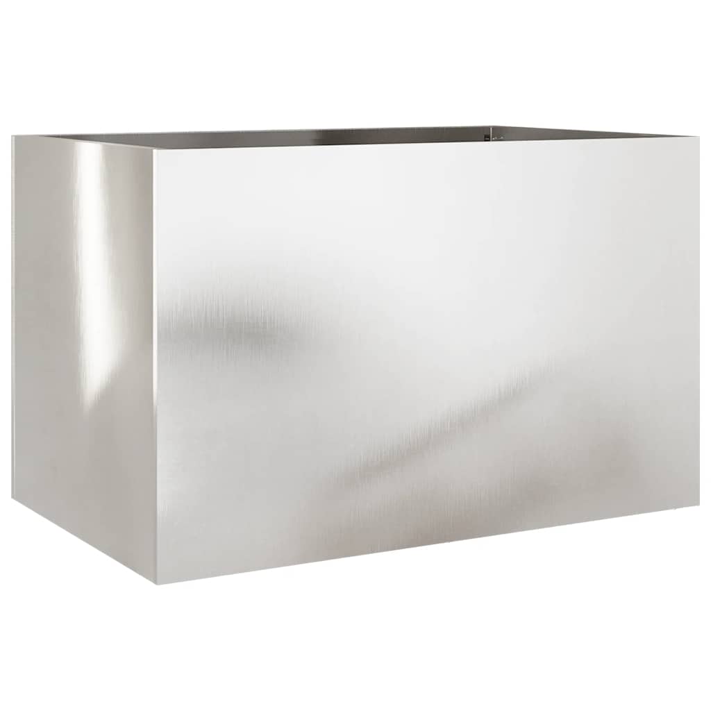 vidaXL Donica, srebrna, 62x40x39 cm, stal nierdzewna