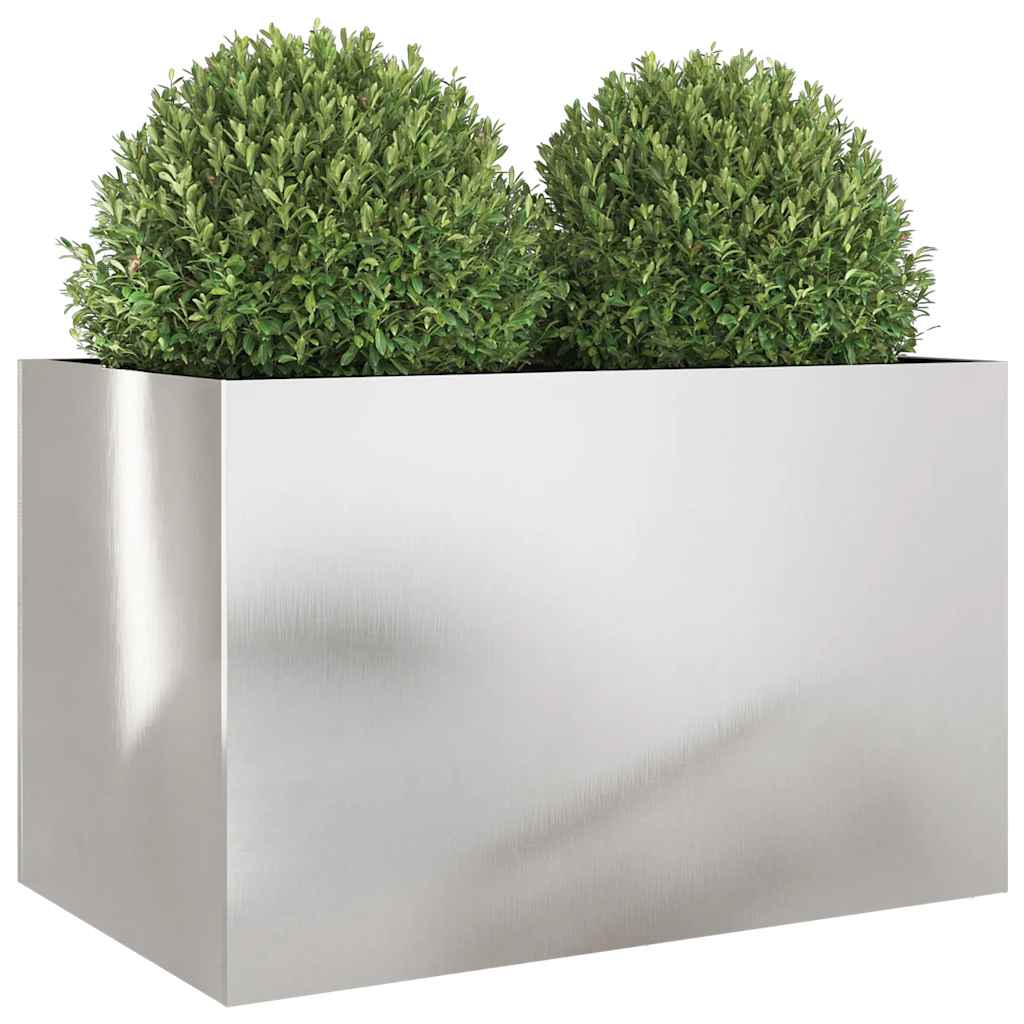 vidaXL Donica, srebrna, 62x40x39 cm, stal nierdzewna