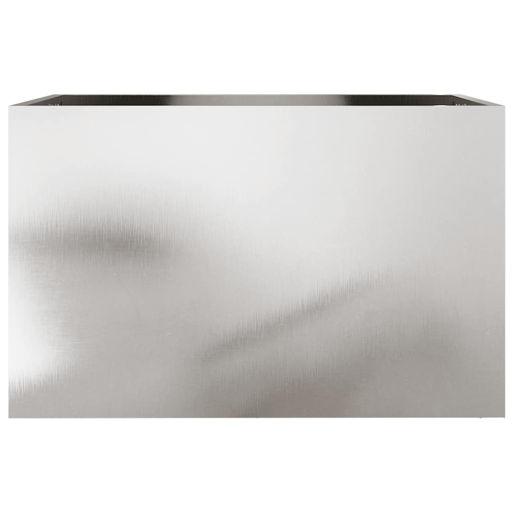 vidaXL Donica, srebrna, 62x40x39 cm, stal nierdzewna