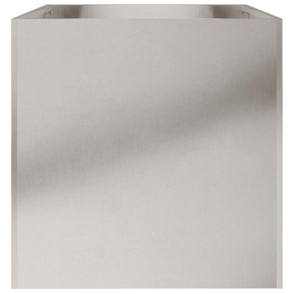 vidaXL Donica, srebrna, 62x40x39 cm, stal nierdzewna