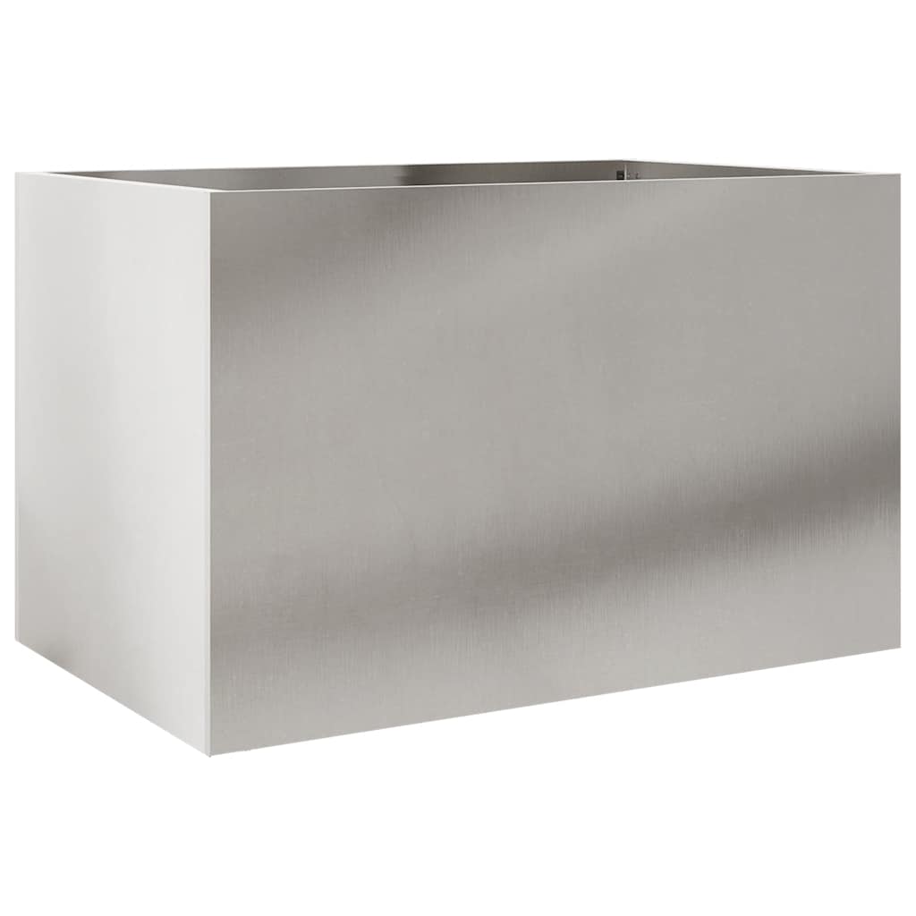 vidaXL Donica, srebrna, 62x40x39 cm, stal nierdzewna