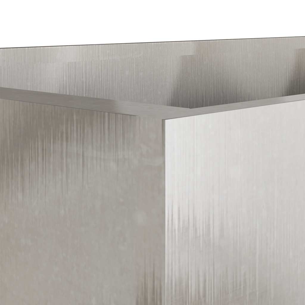 vidaXL Donica, srebrna, 62x40x39 cm, stal nierdzewna