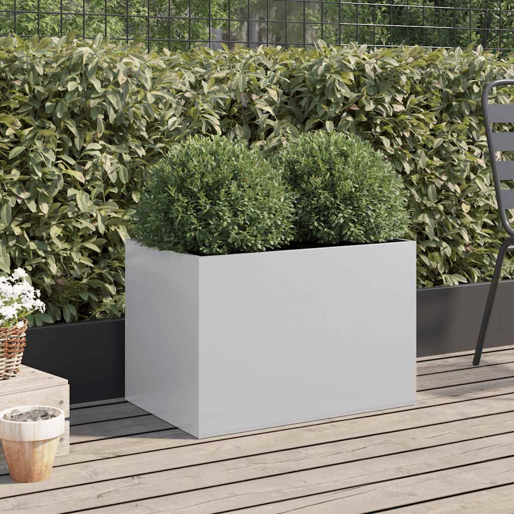 vidaXL Donica, srebrna, 62x40x39 cm, stal galwanizowana