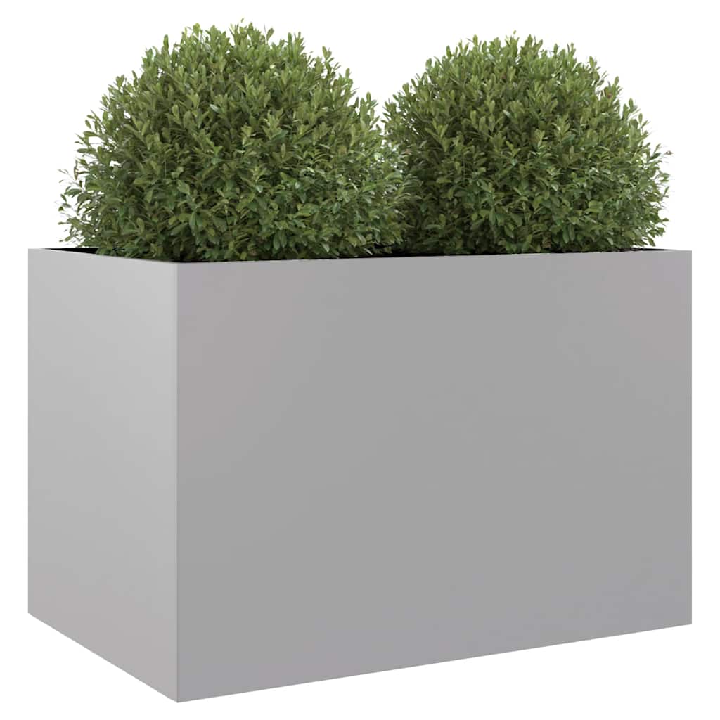 vidaXL Donica, srebrna, 62x40x39 cm, stal galwanizowana