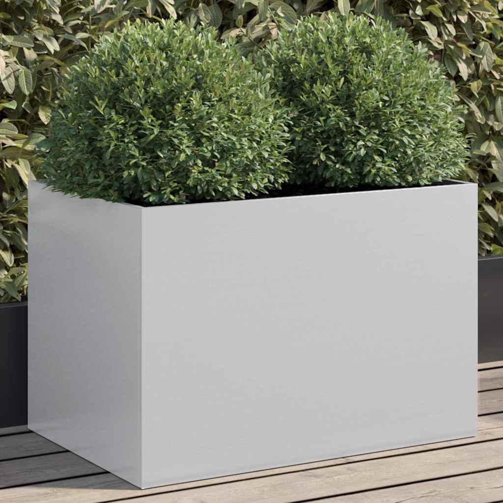 vidaXL Donica, srebrna, 62x40x39 cm, stal galwanizowana