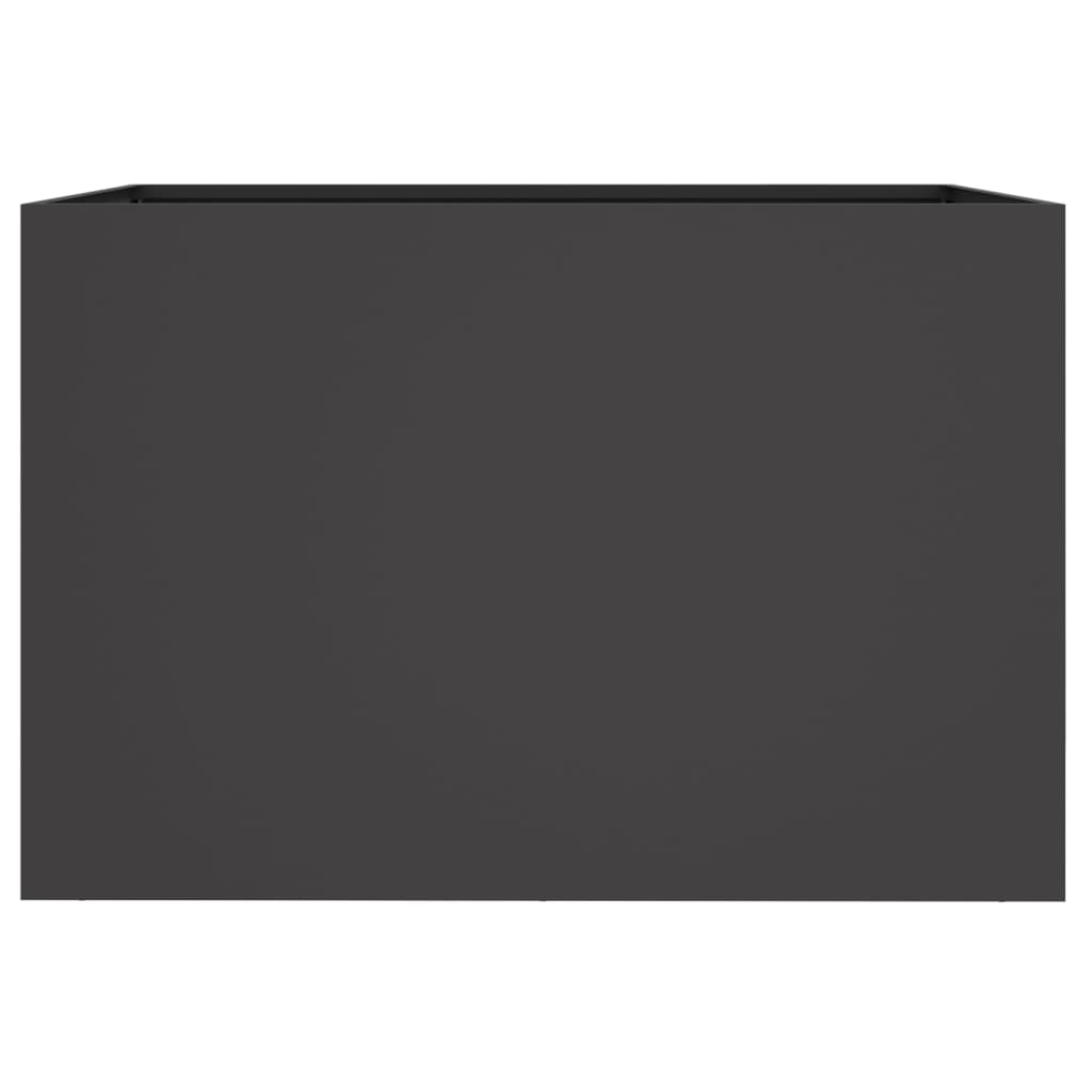 vidaXL Donica, czarna, 62x47x46 cm, stal