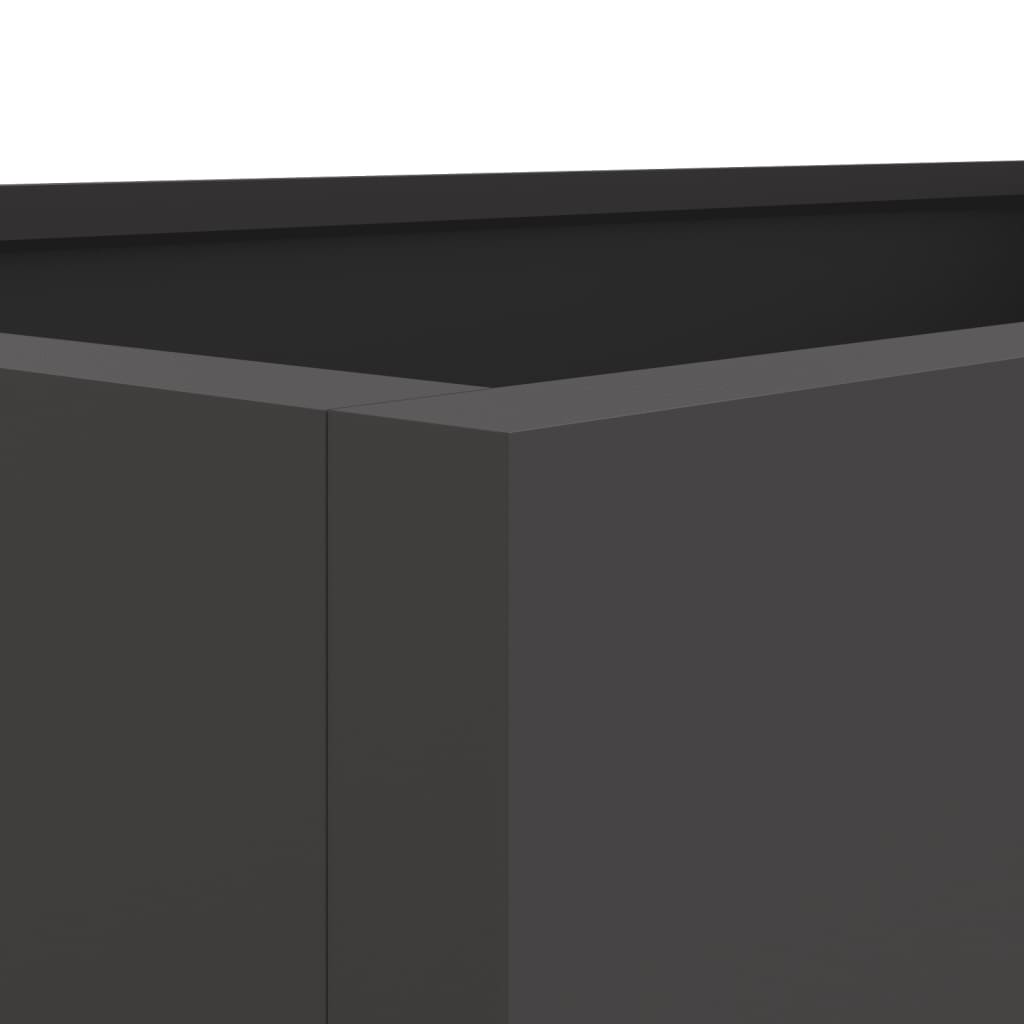 vidaXL Donica, czarna, 62x47x46 cm, stal