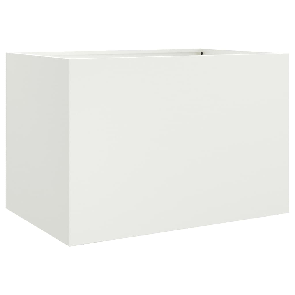 vidaXL Donica, biała, 62x47x46 cm, stal