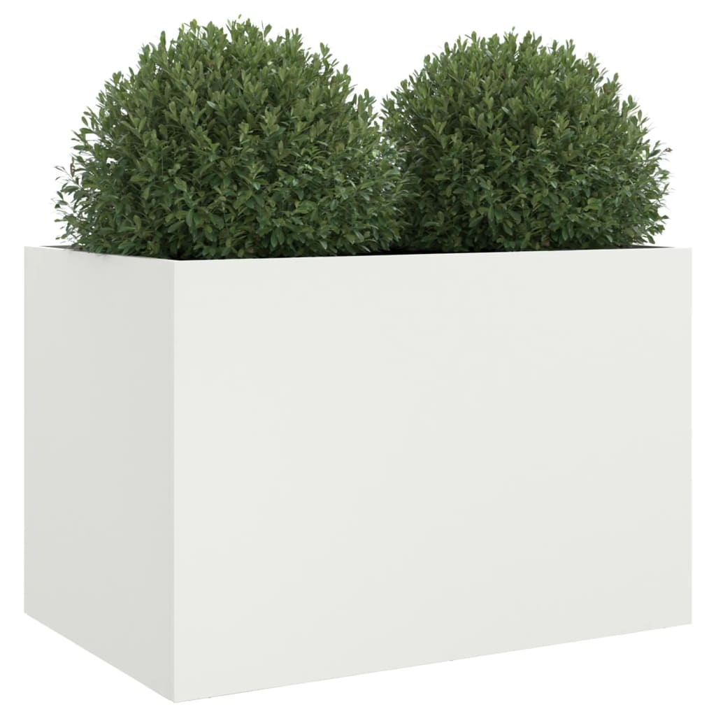 vidaXL Donica, biała, 62x47x46 cm, stal