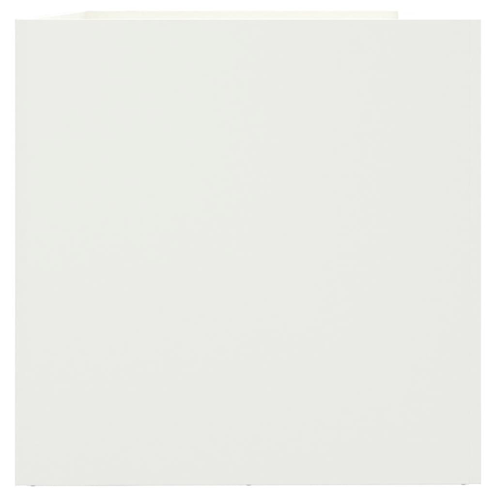 vidaXL Donica, biała, 62x47x46 cm, stal