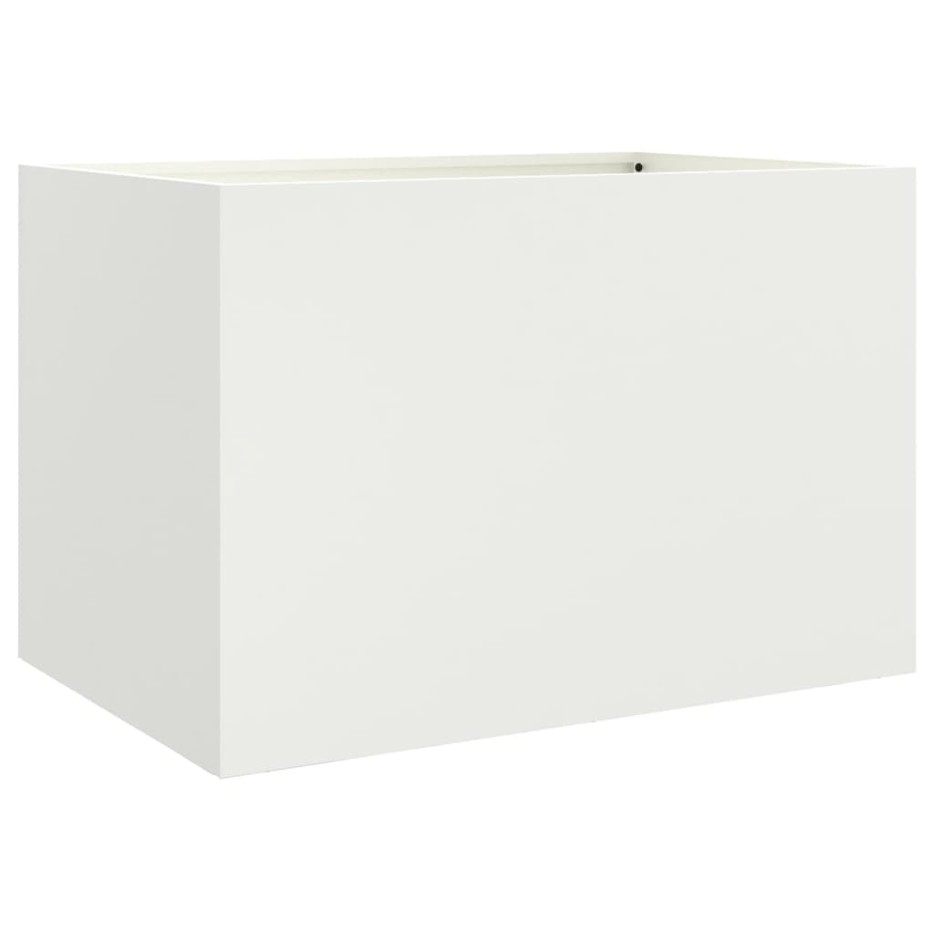 vidaXL Donica, biała, 62x47x46 cm, stal