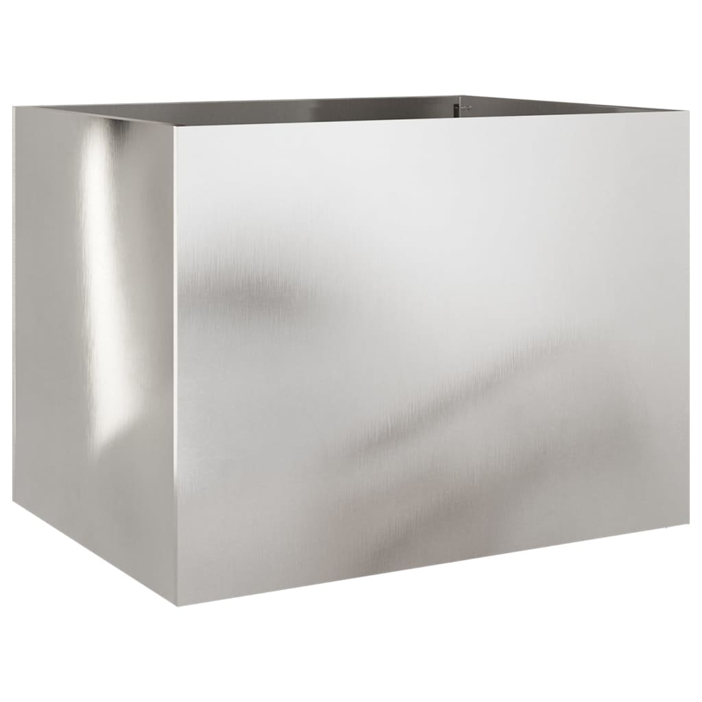 vidaXL Donica, srebrna, 62x47x46 cm, stal nierdzewna