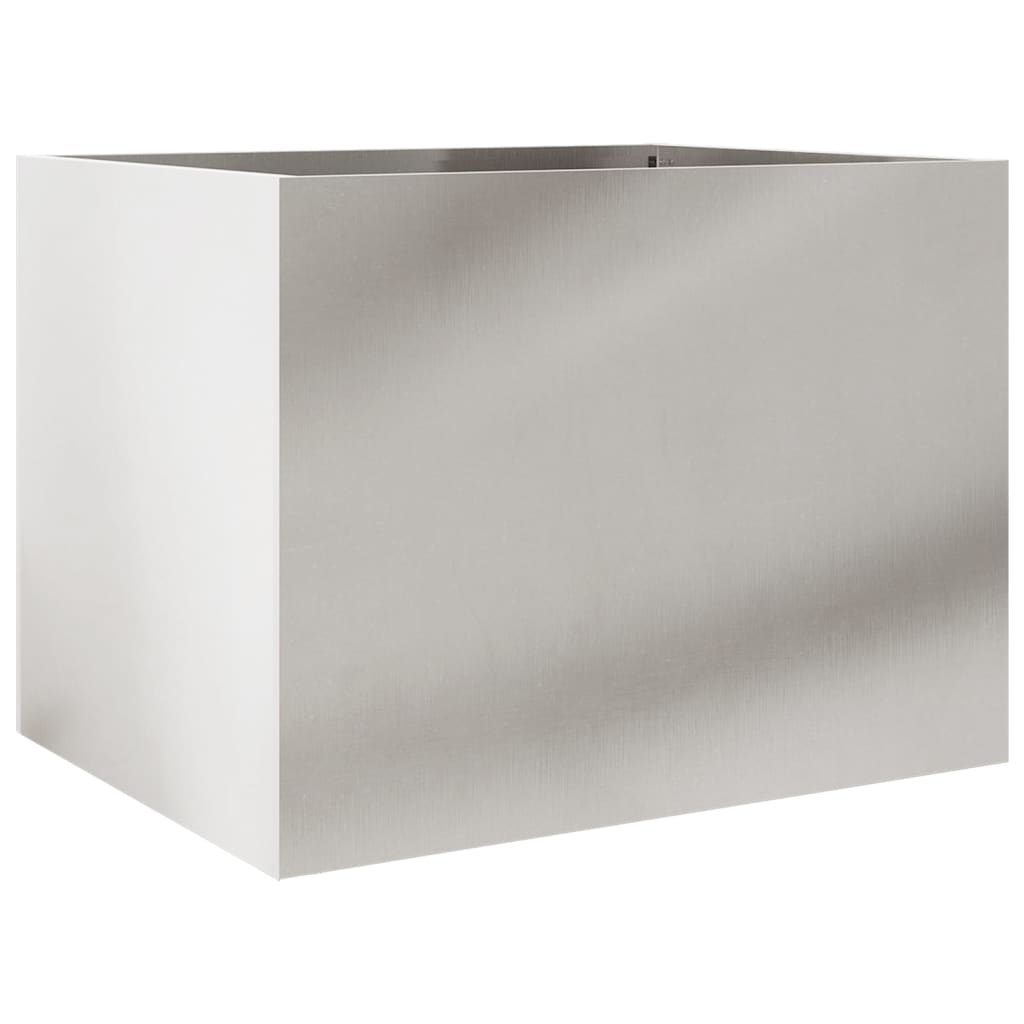 vidaXL Donica, srebrna, 62x47x46 cm, stal nierdzewna