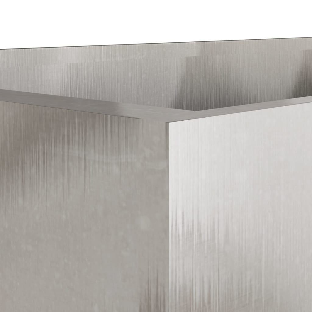 vidaXL Donica, srebrna, 62x47x46 cm, stal nierdzewna