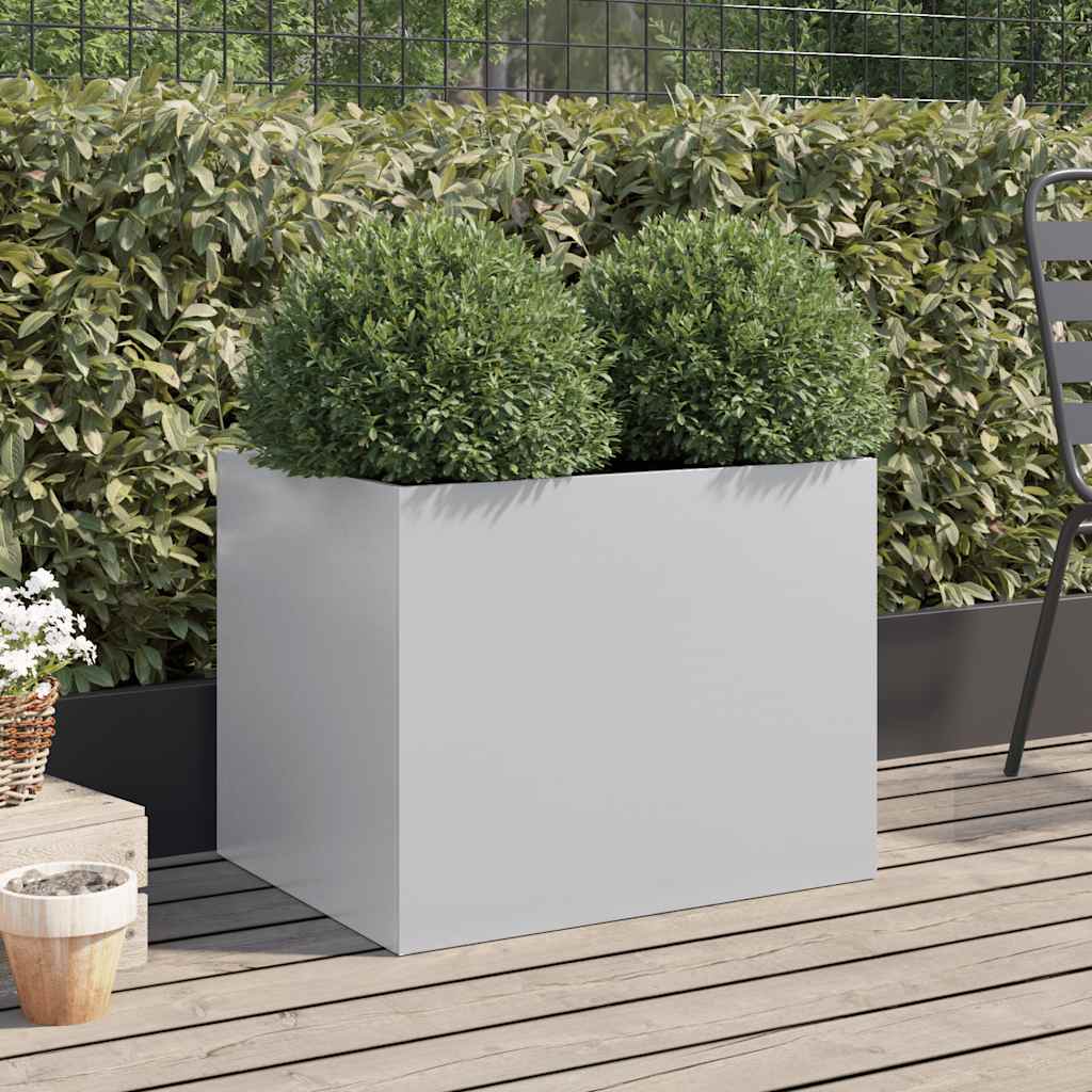 vidaXL Donica, srebrna, 62x47x46 cm, stal galwanizowana