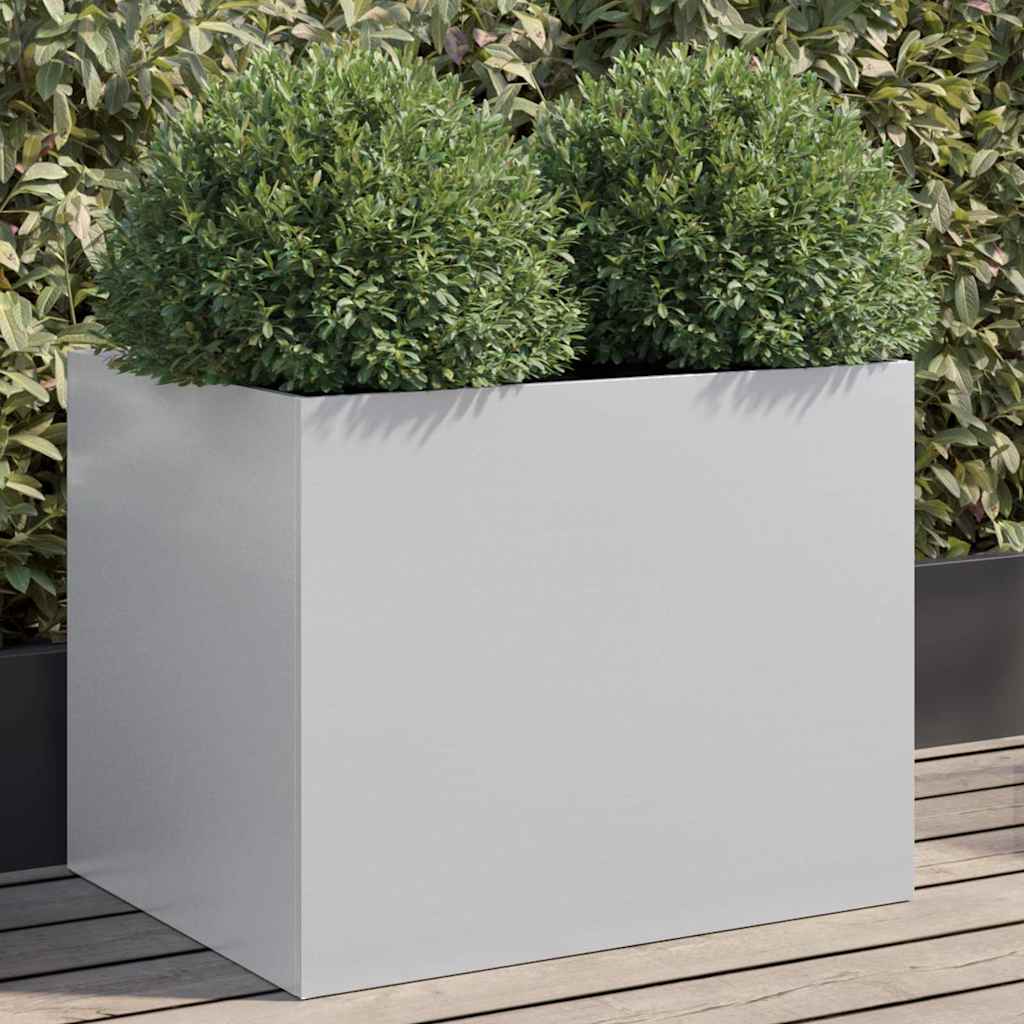 vidaXL Donica, srebrna, 62x47x46 cm, stal galwanizowana