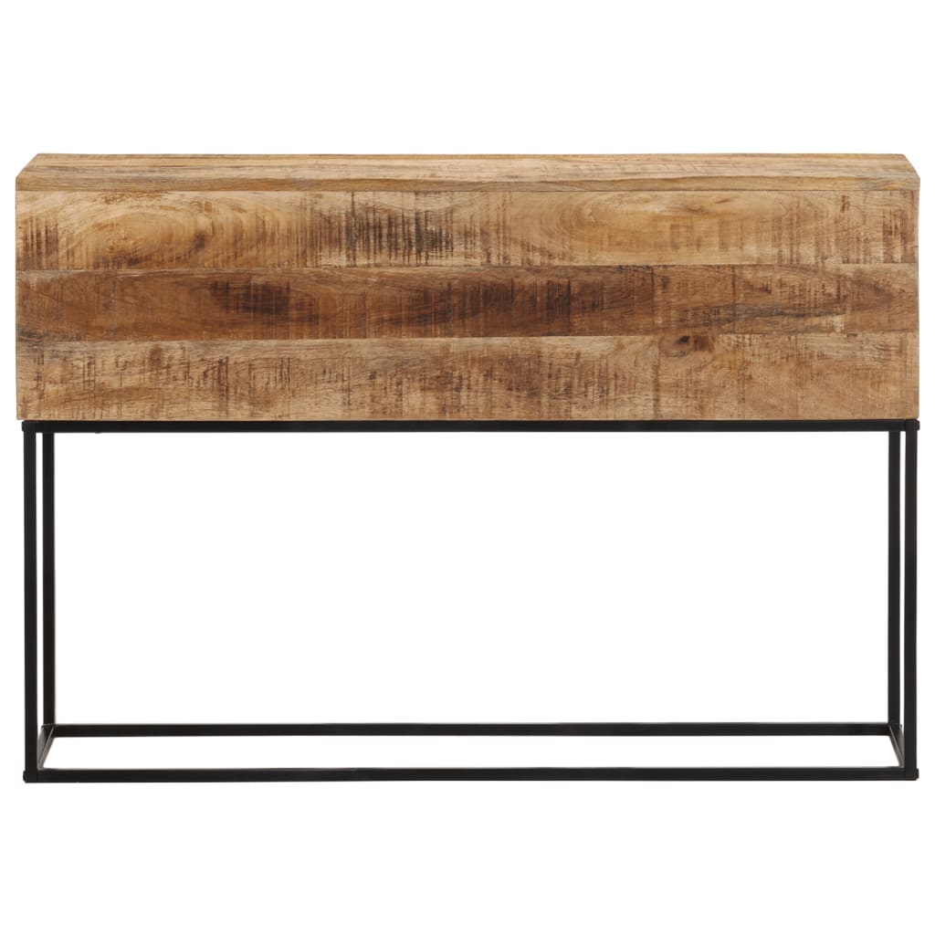 vidaXL Stolik konsolowy, 110x30x75 cm, surowe drewno mango i żelazo