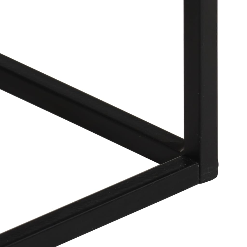 vidaXL Stolik konsolowy, 110x30x75 cm, surowe drewno mango i żelazo