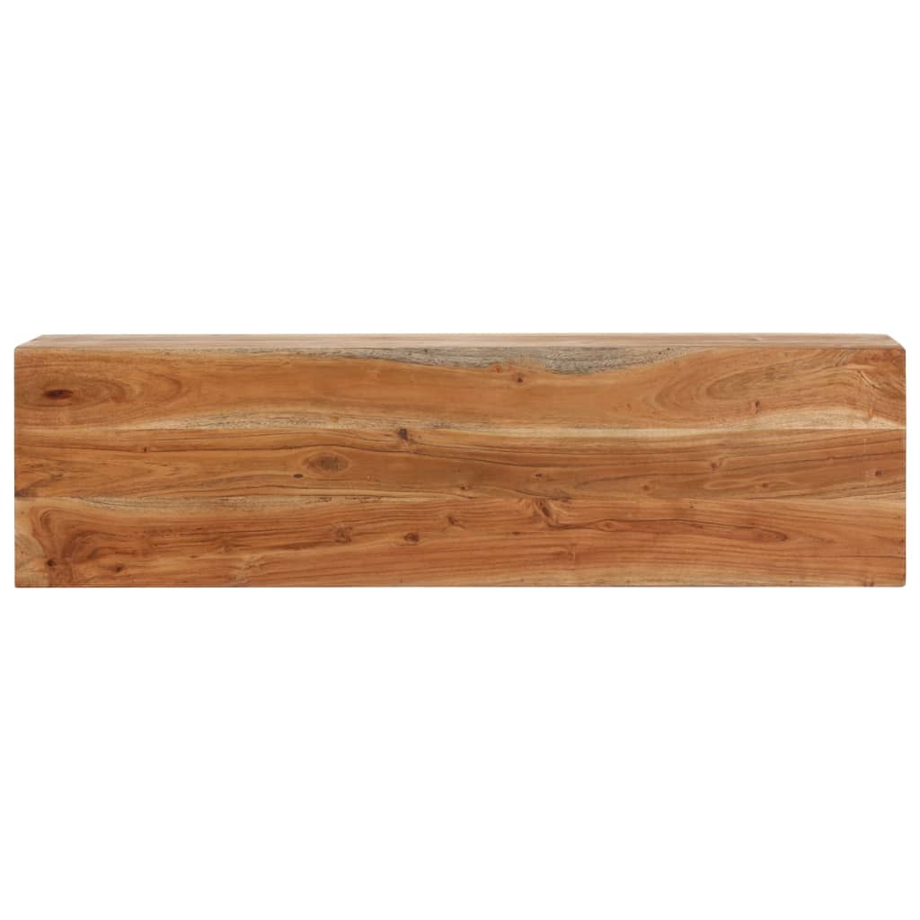 vidaXL Stolik konsolowy, 110x30x75 cm, lite drewno akacjowe i żelazo