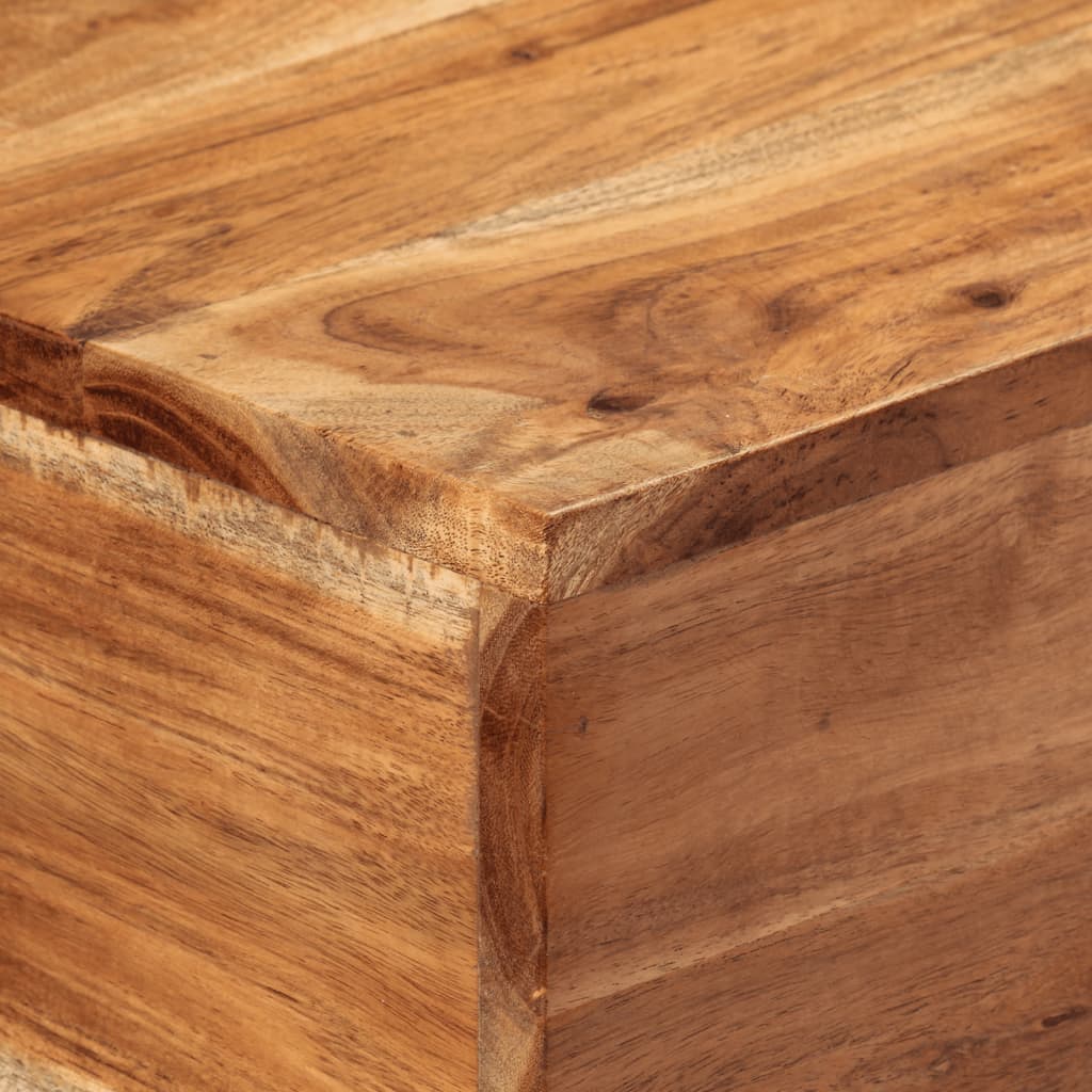 vidaXL Stolik konsolowy, 110x30x75 cm, lite drewno akacjowe i żelazo