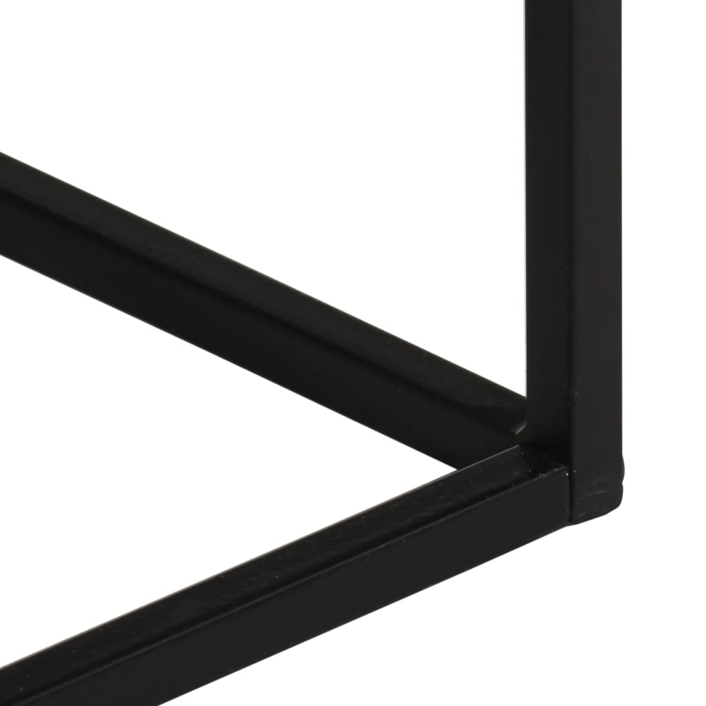 vidaXL Stolik konsolowy, 110x30x75 cm, lite drewno akacjowe i żelazo