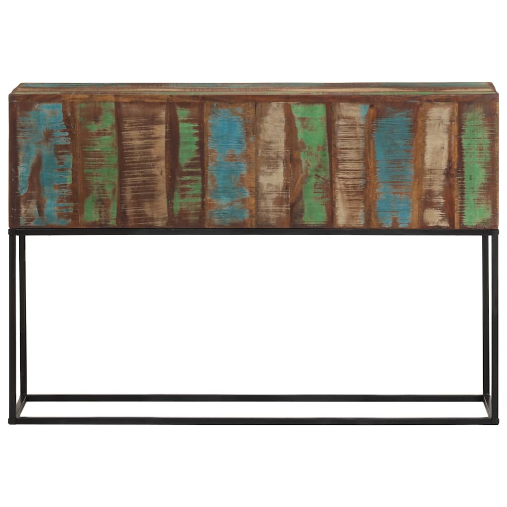 vidaXL Stolik konsolowy, 110x30x75 cm, lite drewno z odzysku i żelazo