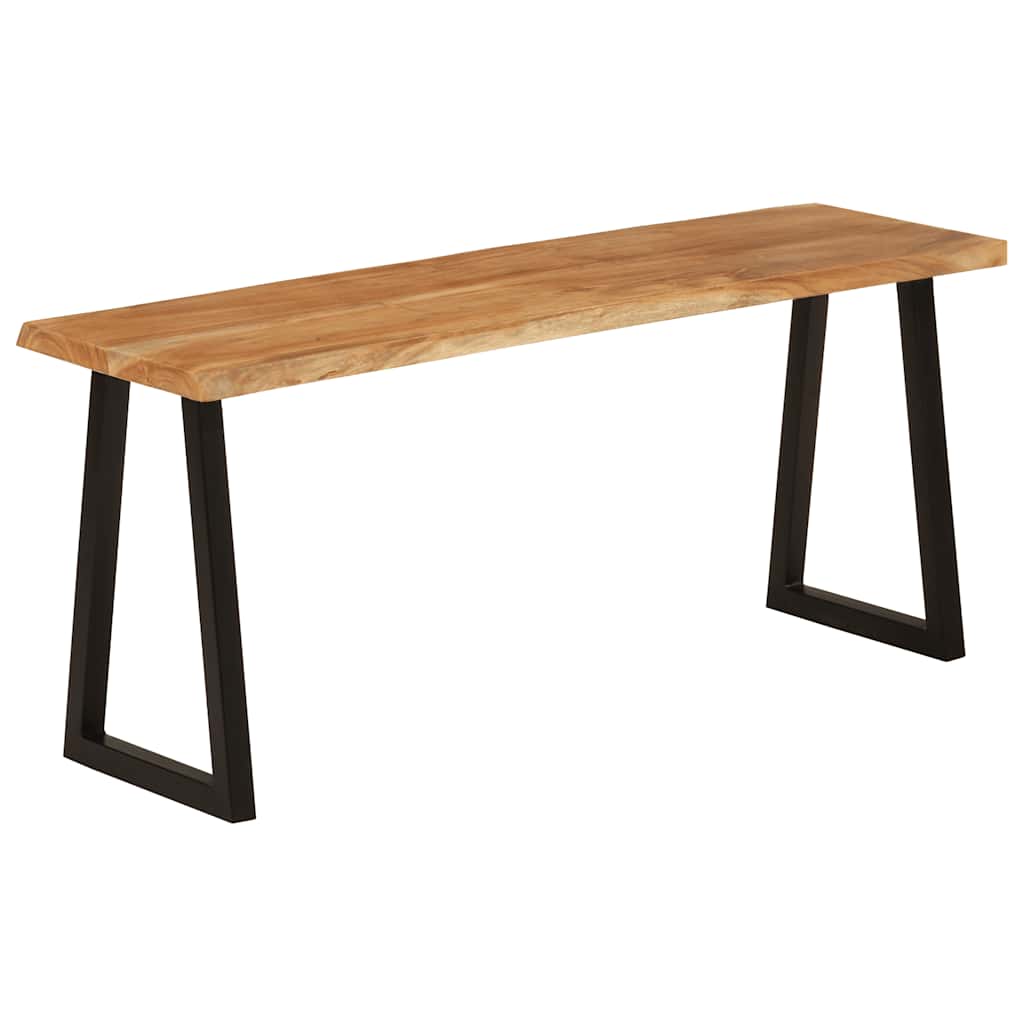 vidaXL Ławka z naturalną krawędzią drewna, 105 cm, drewno akacjowe