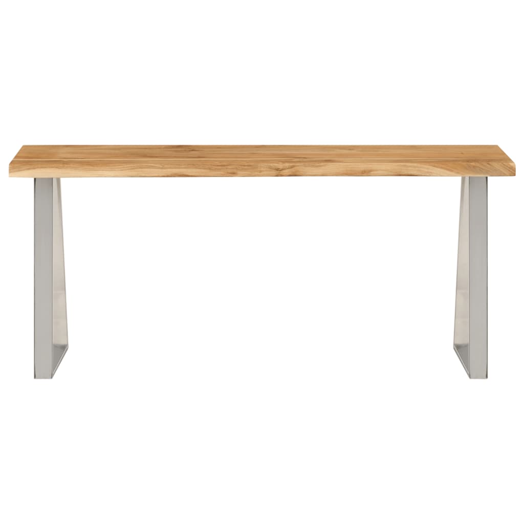 vidaXL Ławka z naturalną krawędzią drewna, 105 cm, drewno akacjowe