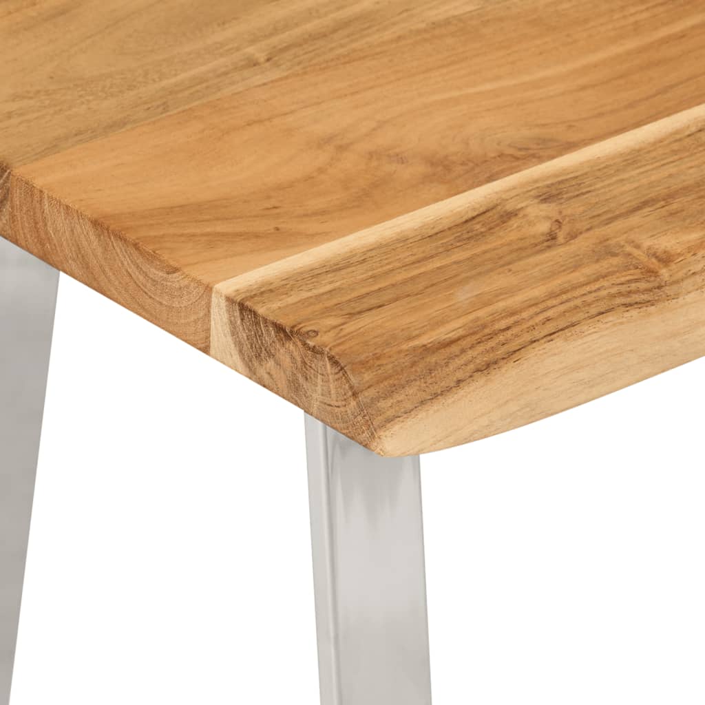 vidaXL Ławka z naturalną krawędzią drewna, 105 cm, drewno akacjowe
