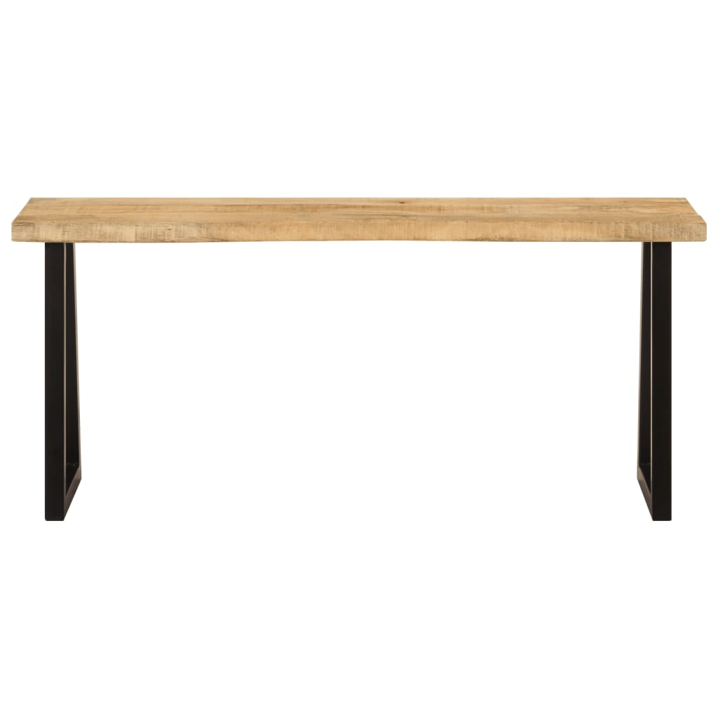 vidaXL Ławka z naturalną krawędzią drewna, 105 cm, lite drewno mango