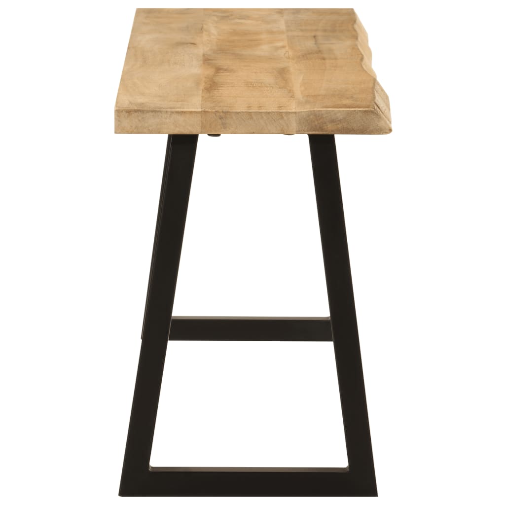 vidaXL Ławka z naturalną krawędzią drewna, 105 cm, lite drewno mango