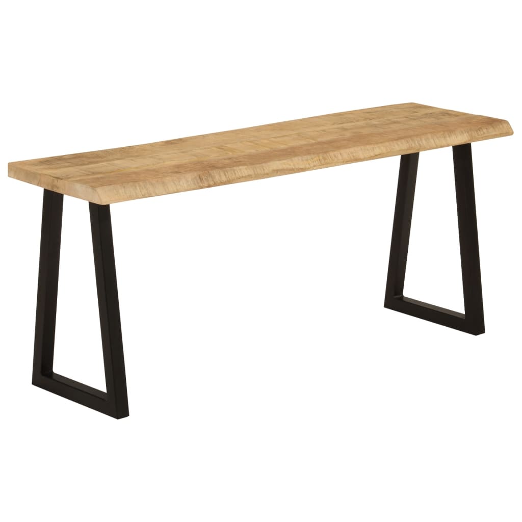 vidaXL Ławka z naturalną krawędzią drewna, 105 cm, lite drewno mango