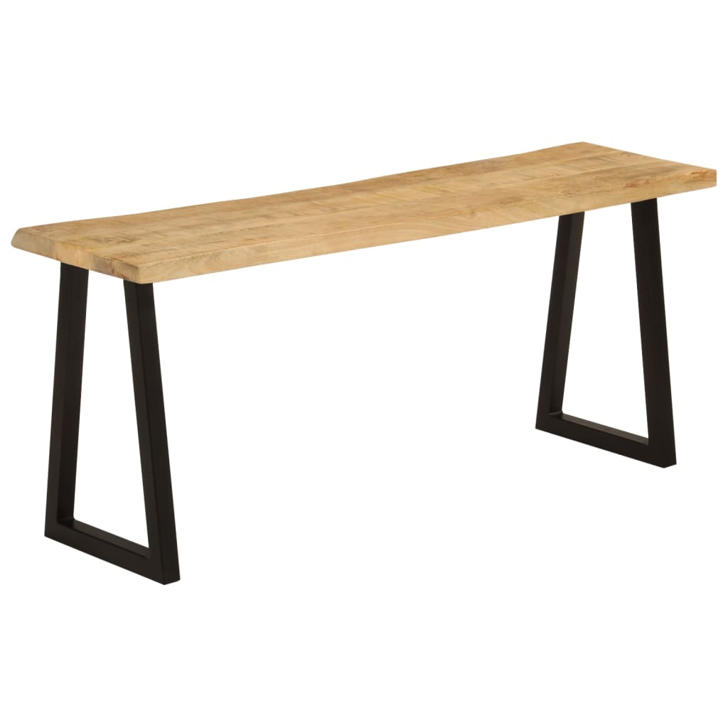 vidaXL Ławka z naturalną krawędzią drewna, 105 cm, lite drewno mango