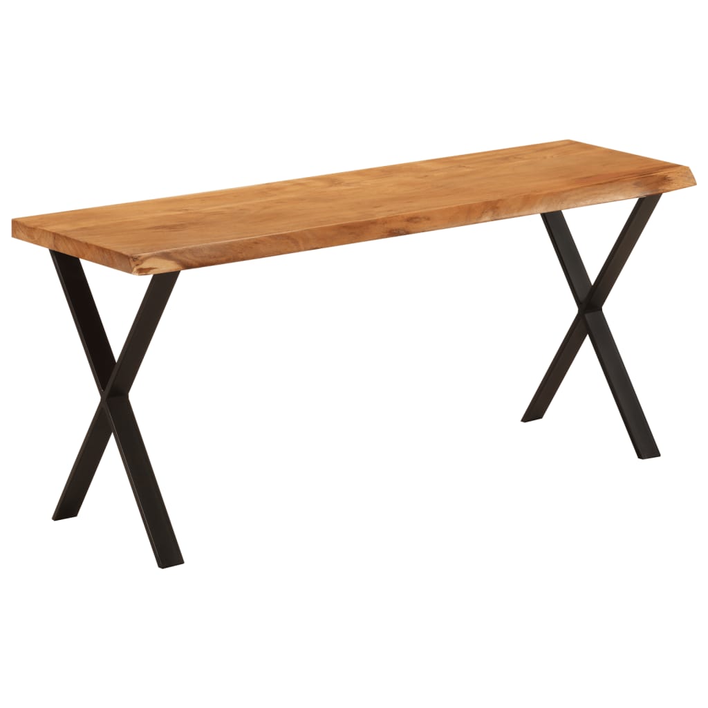 vidaXL Ławka z naturalną krawędzią drewna, 105 cm, drewno akacjowe