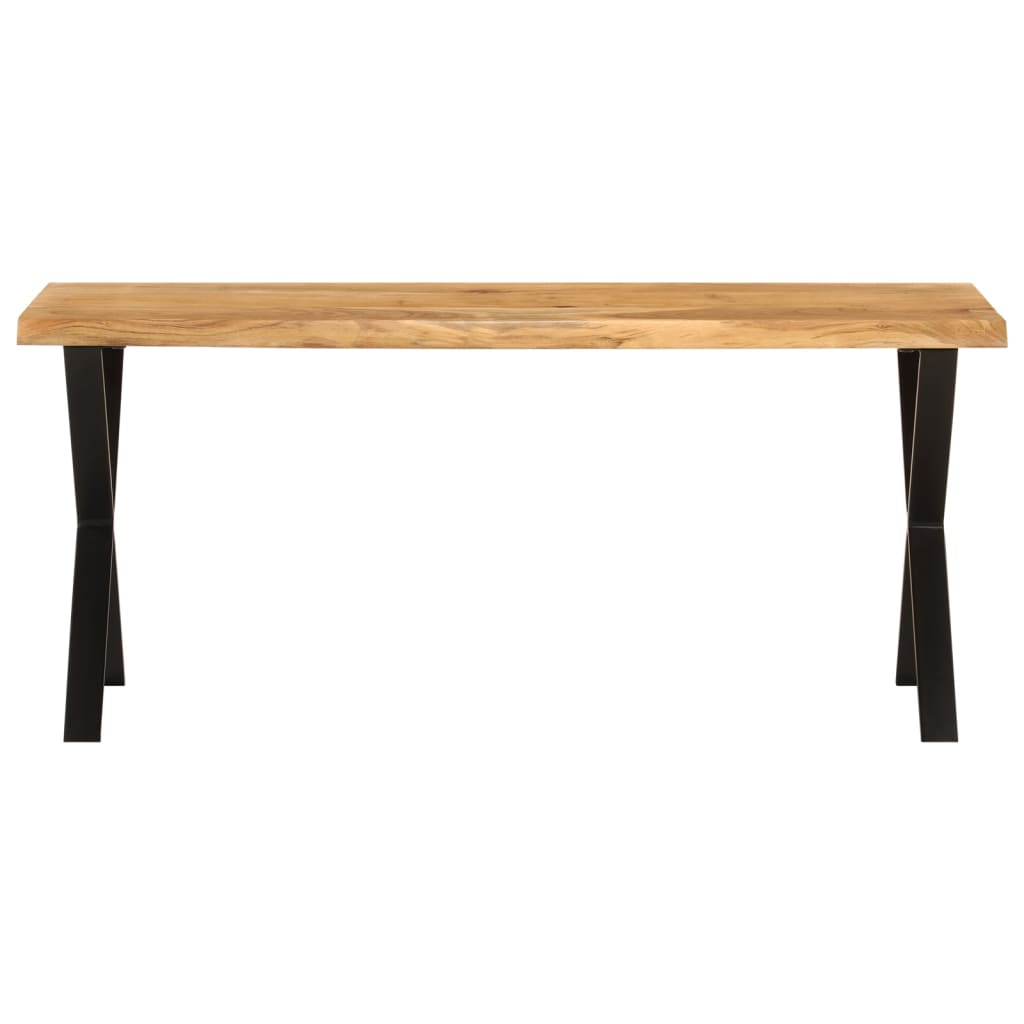 vidaXL Ławka z naturalną krawędzią drewna, 105 cm, drewno akacjowe