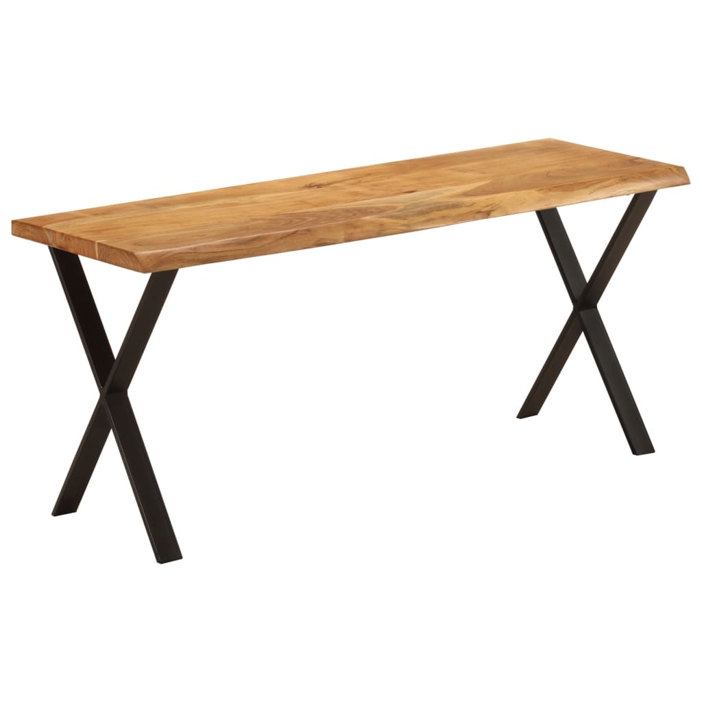 vidaXL Ławka z naturalną krawędzią drewna, 105 cm, drewno akacjowe