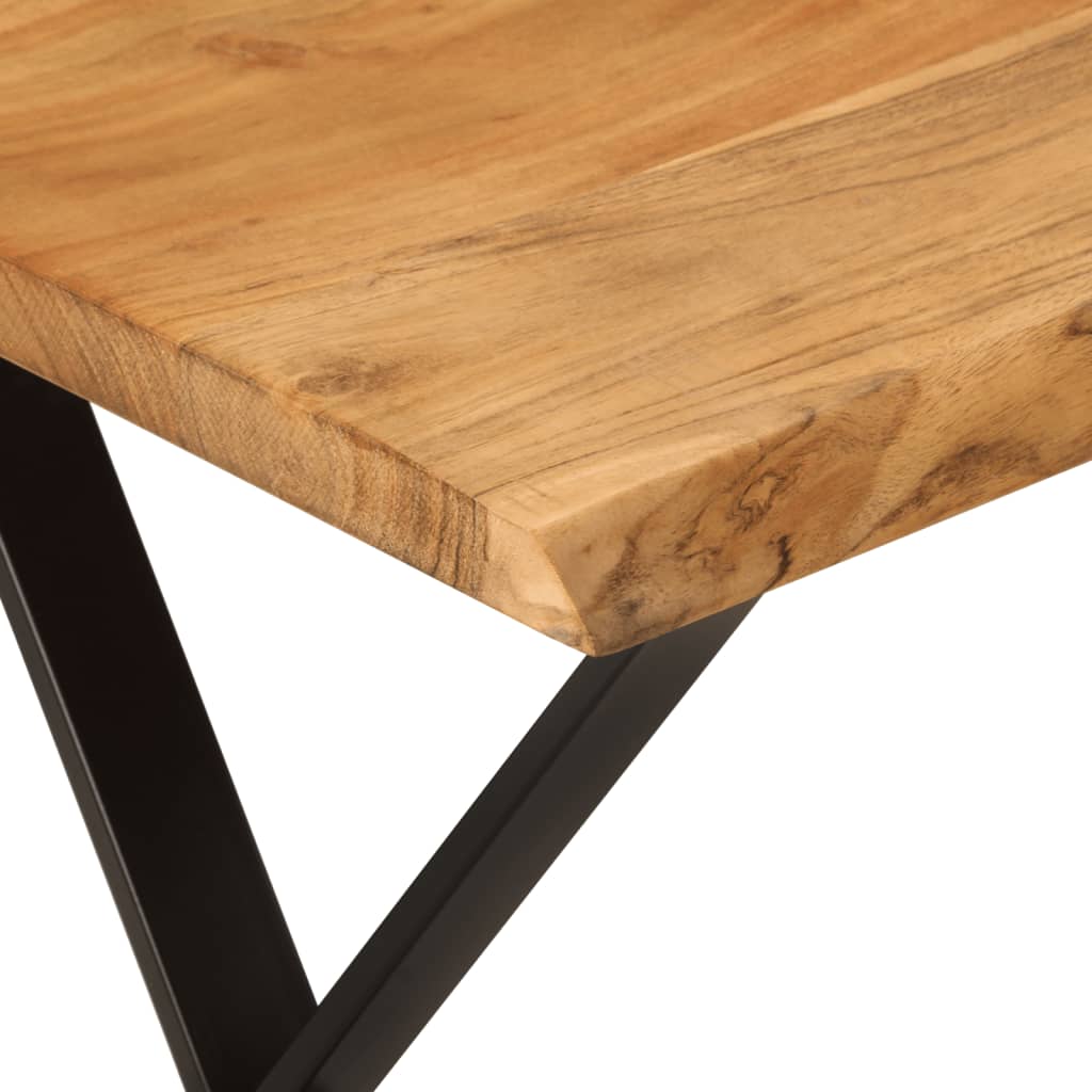 vidaXL Ławka z naturalną krawędzią drewna, 105 cm, drewno akacjowe