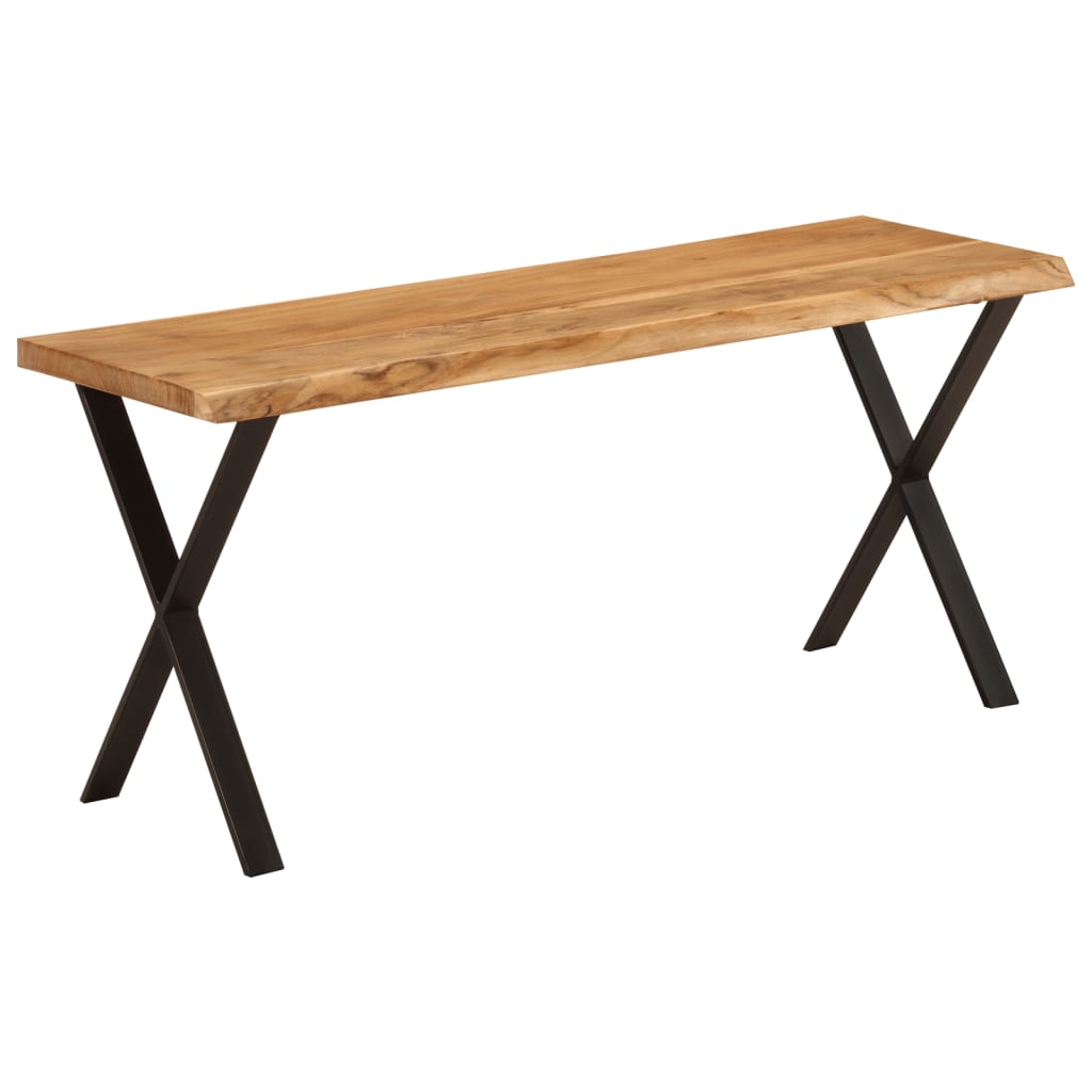 vidaXL Ławka z naturalną krawędzią drewna, 105 cm, drewno akacjowe