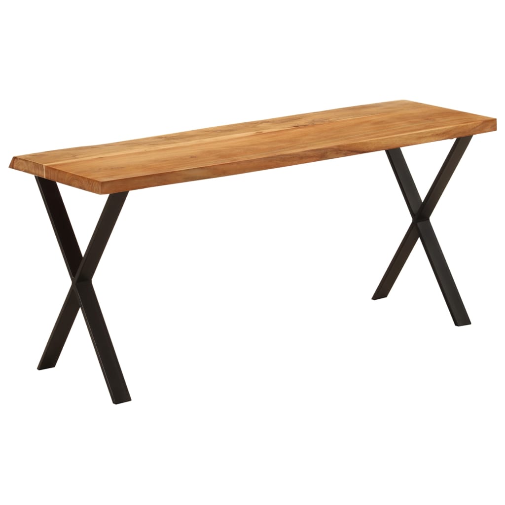 vidaXL Ławka z naturalną krawędzią drewna, 105 cm, drewno akacjowe