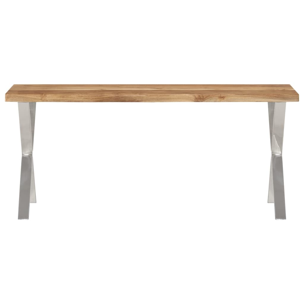 vidaXL Ławka z naturalną krawędzią drewna, 105 cm, drewno akacjowe
