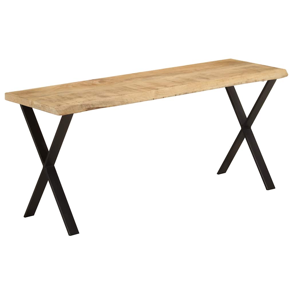 vidaXL Ławka z naturalną krawędzią drewna, 105 cm, lite drewno mango