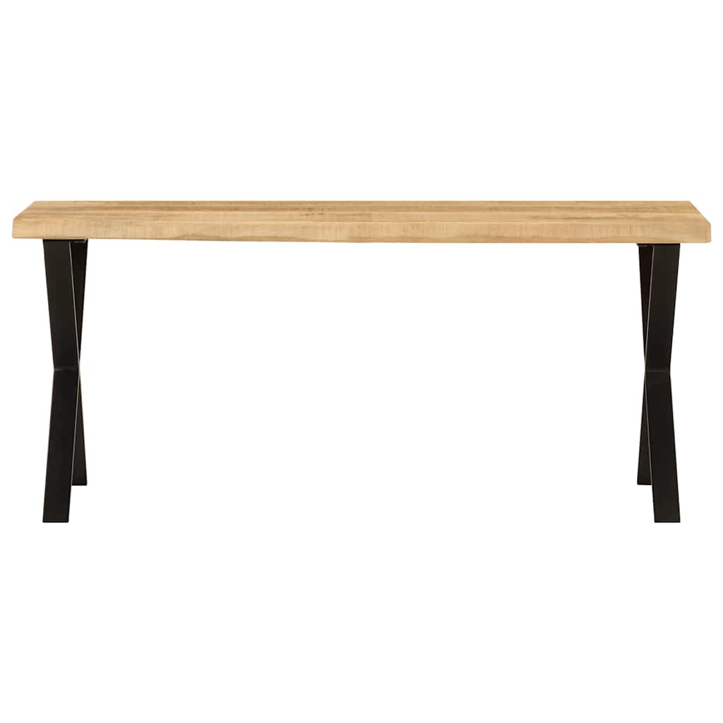 vidaXL Ławka z naturalną krawędzią drewna, 105 cm, lite drewno mango